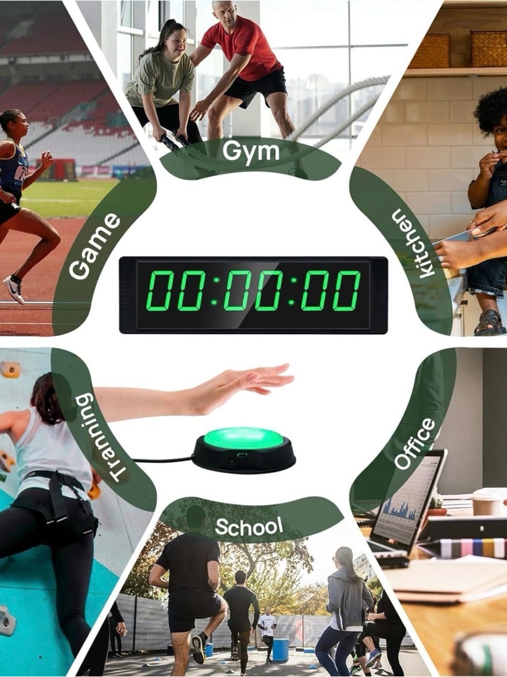 Large LED Gym Timer with Remote Control - Picture 6 of 6